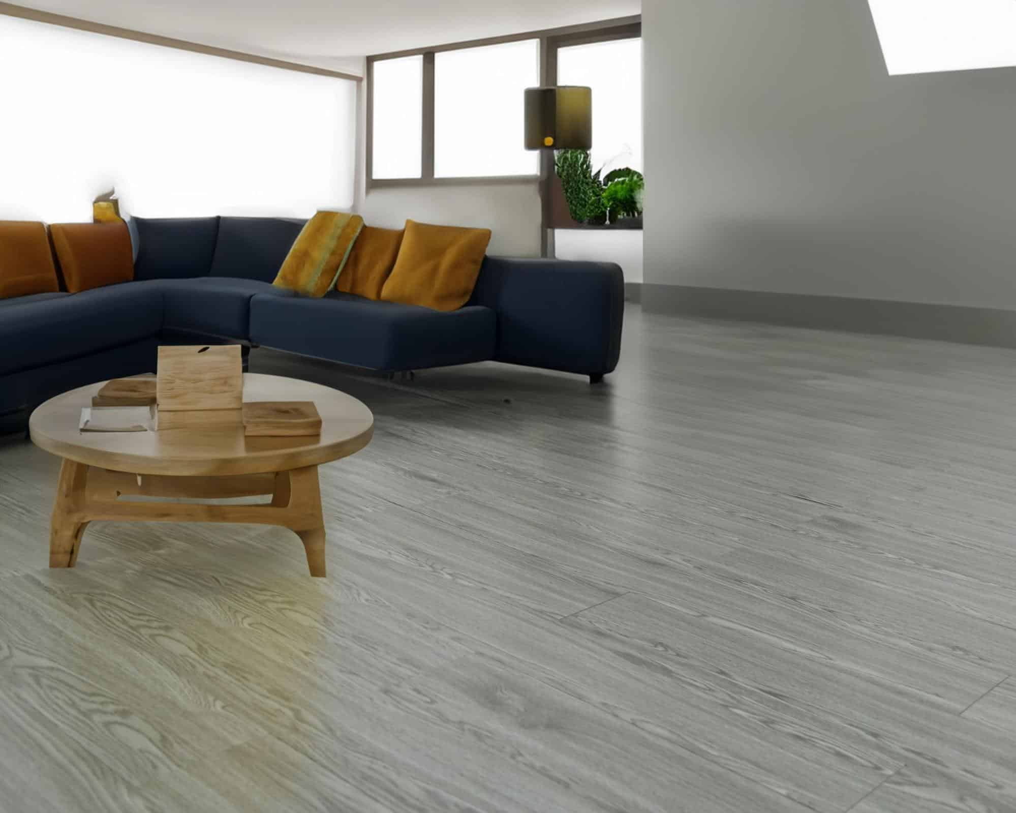 grey vinyl flooring in living room